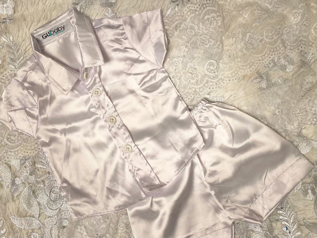 Baptismal Button up and Shorts set